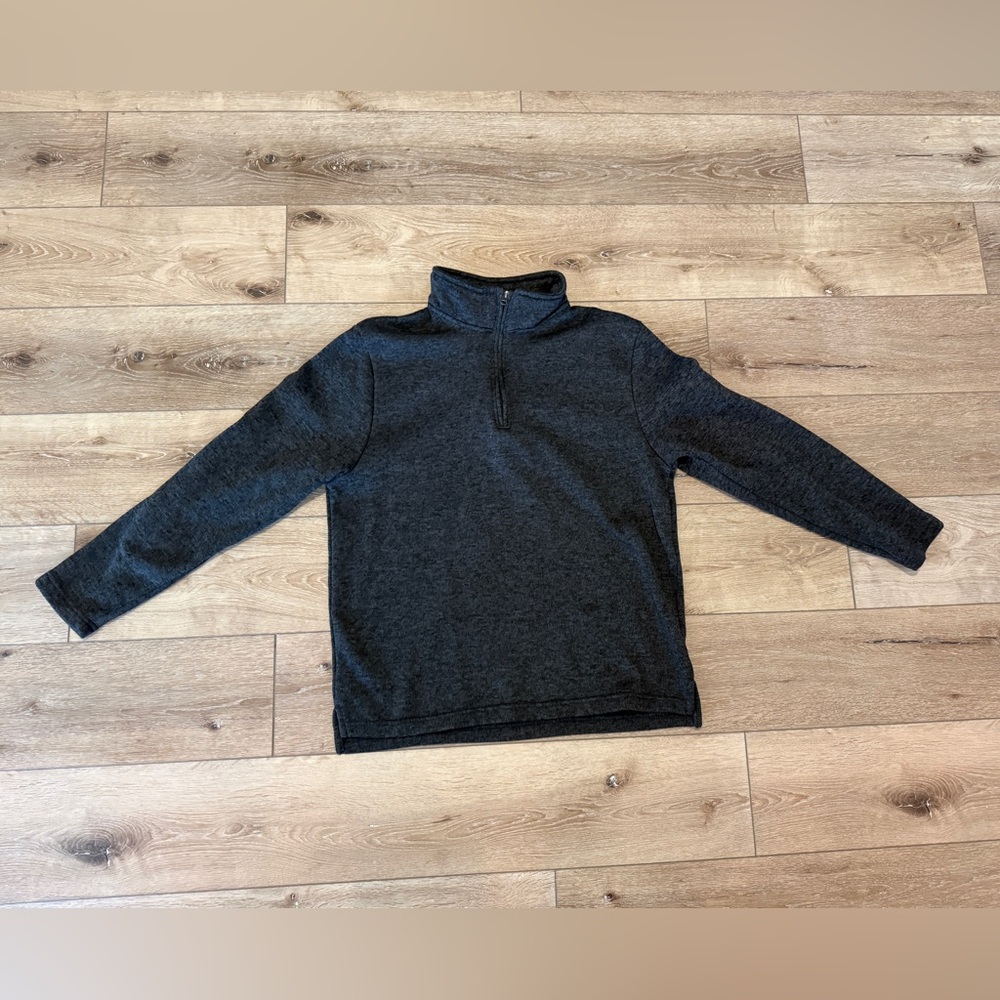 Beverly Hills Polo Club Charcoal Quarter-Zip Pullover Sweatshirt